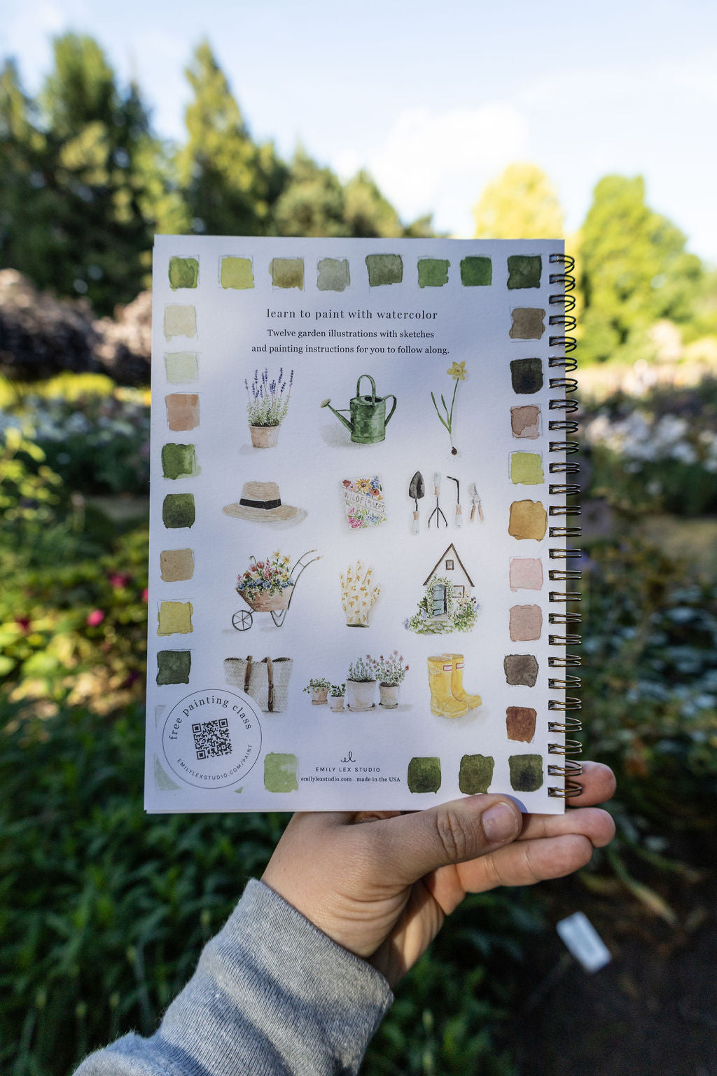 Emily Lex Watercoloring Book - Garden