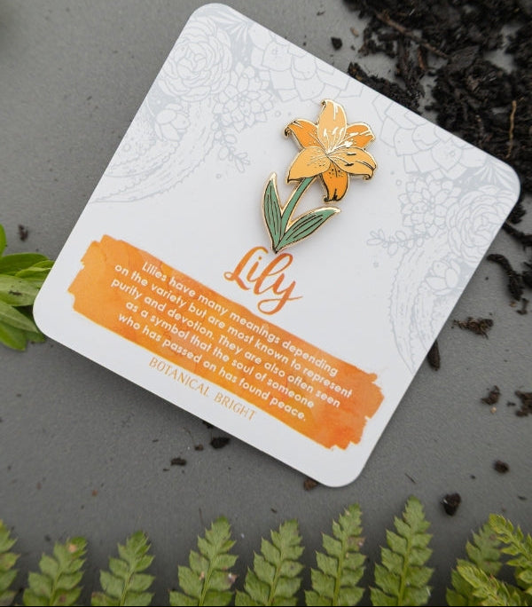 Enamel Daylily Pin