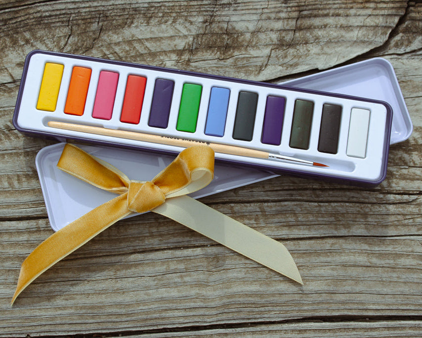 Art: Watercolor Tin Set With Brush