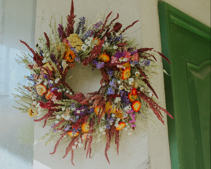 Dried Flower Wreath by Charles Little & Company