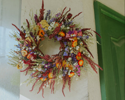 Dried Flower Wreath by Charles Little & Company
