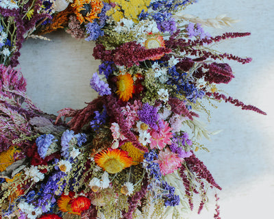 Dried Flower Wreath by Charles Little & Company