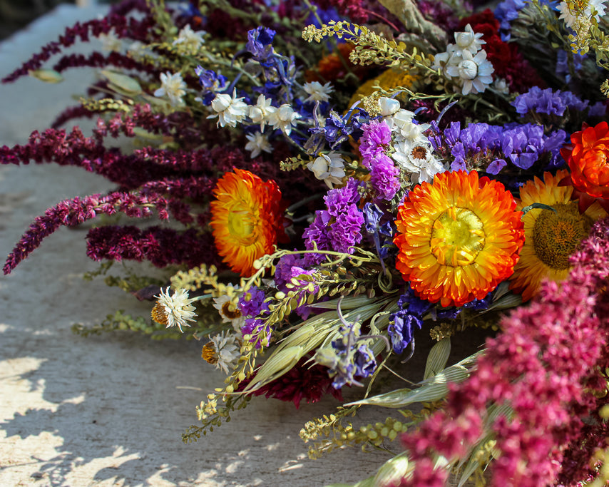 Dried Flower Wreath by Charles Little & Company