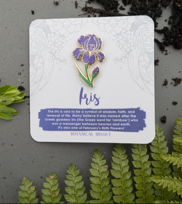 Enamel Iris Pin
