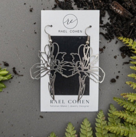 Earrings- Iris Drop- Stainless Steel