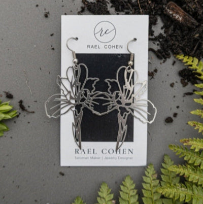 Earrings- Iris Drop- Stainless Steel