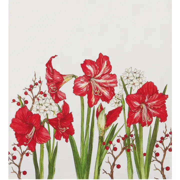 Holiday: Amaryllis Tea Towel