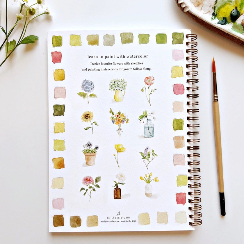 Art: Emily Lex Watercolor Book - Flowers