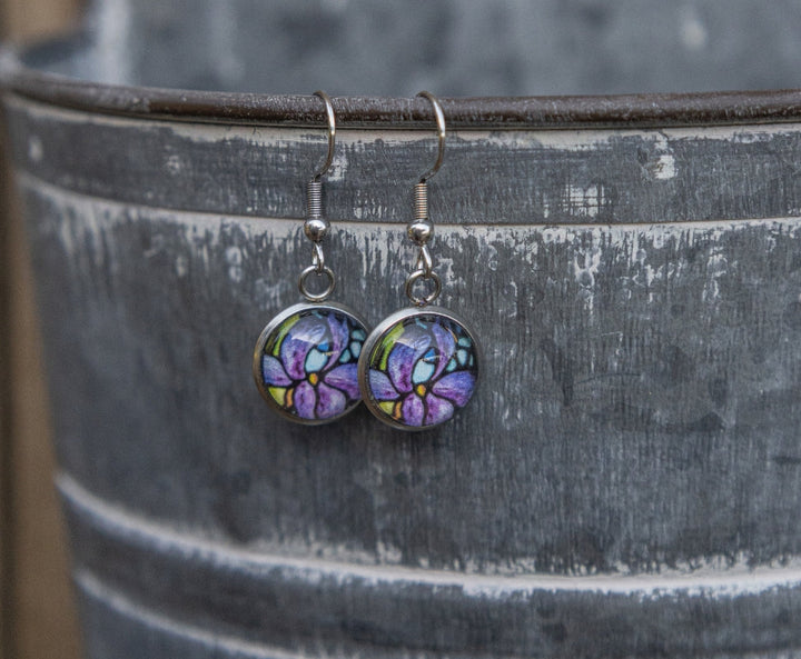 Glass Iris Earrings | Iris Themed Gifts – Schreiner's Gardens