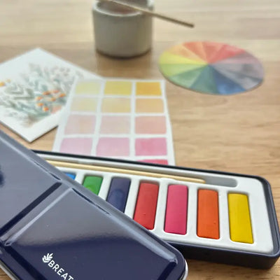 Art: Watercolor Tin Set With Brush
