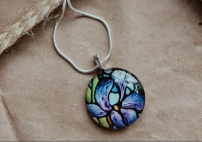 Necklace- Glass Iris